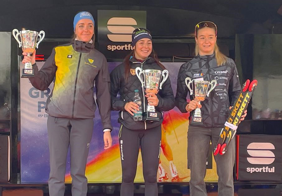 Il podio femminile del Trofeo Sportful